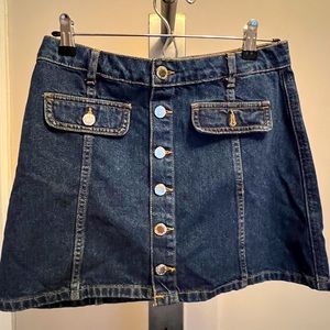 Jean mini skirt